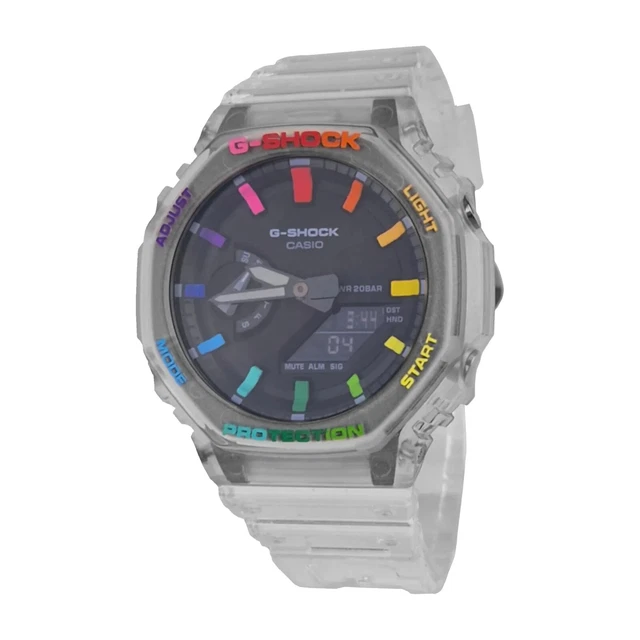 Casio G Shock Jellyfish Rainbow Casioak Watch Hand Painted Mods GA 2100 SKE