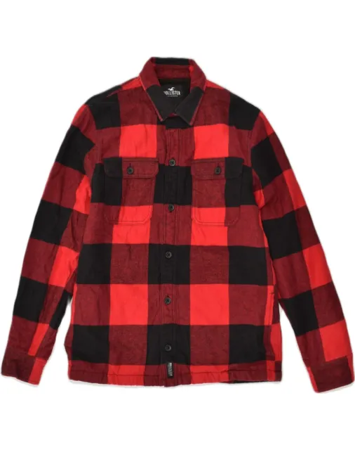 HOLLISTER Mens Lumberjack Flannel Shirt Small Red Check Cotton GX15