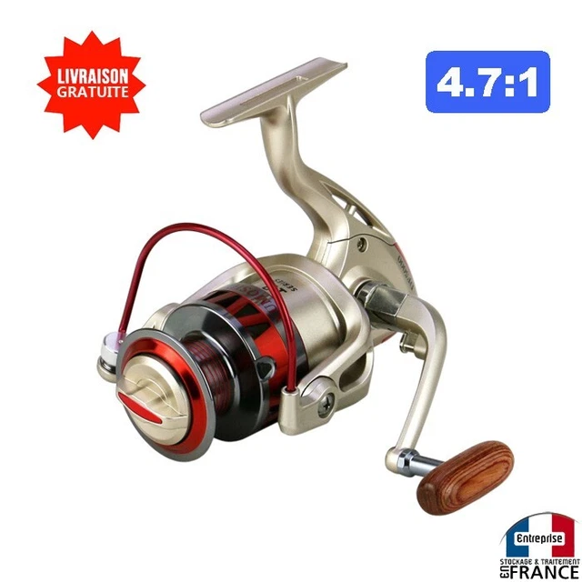 Moulinet Rapport 7.2:1 Rapide Moulinet Pêche Shakespeare Superteam FL - Léger Avec Bobine Rechange Bobine Aluminium Rechange
