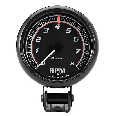 Equus 2-1/2 Dia Tachometer 8000 RPM Black Dial - E6086
