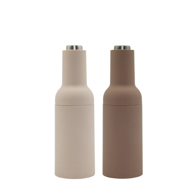 Salt and Pepper Electric Grinder Battery Operated Set Mill Shaker Auto Beige