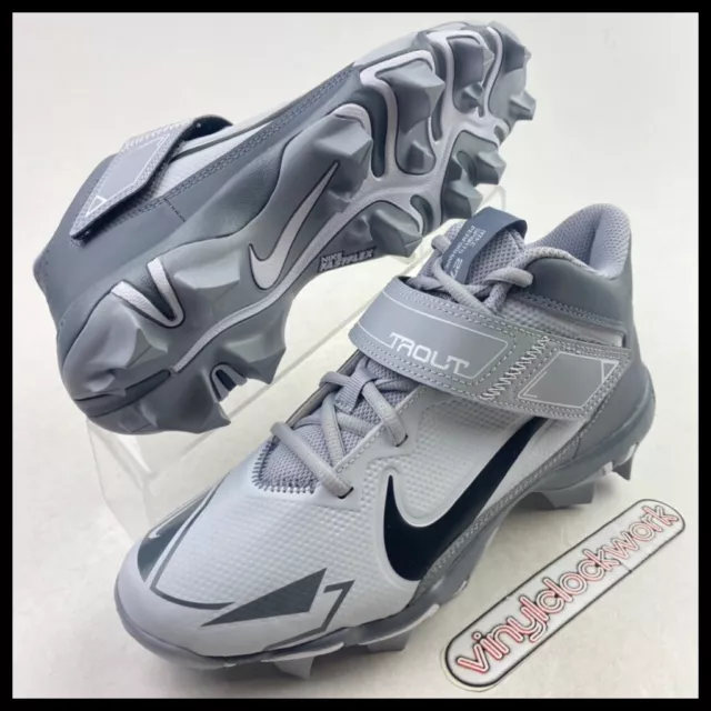 Nike Force Trout 8 Keystone Kids Baseball Cleats Youth 6Y Grey Gray CZ5910-001