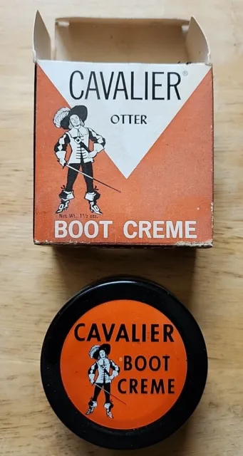 Vintage Cavalier Otter Boot Cream and Box Never Opened