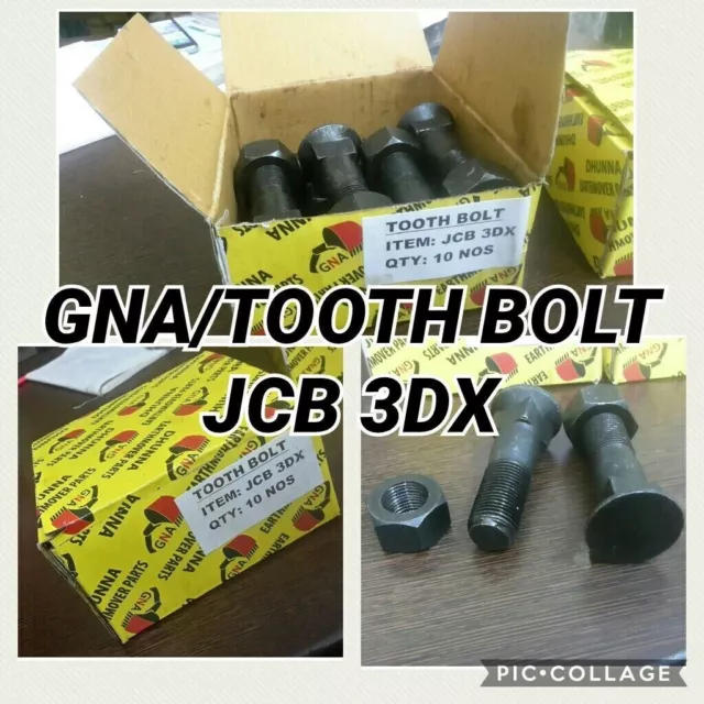 Tooth Point Bolt & Nut 10 Pcs (Part No. 826/00303 1340/0701) Jcb Backhoe - 3Cx
