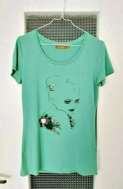 T-shirt maglietta lunga stampata 100% cotone in taglia S