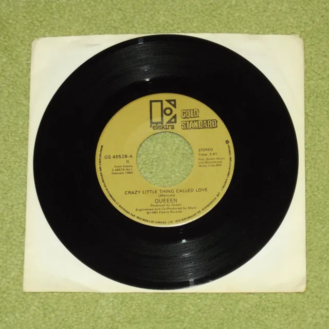 QUEEN Crazy Little Thing Called Love / Play The Game - CANADA GOLD STANDARD 7"