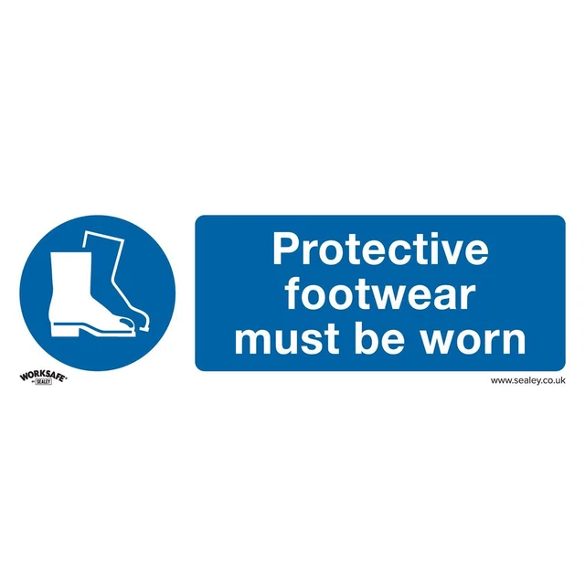 Sealey SS7P1 Obligatoire Sécurité Signe - Protection Chaussures Must Être Worn -