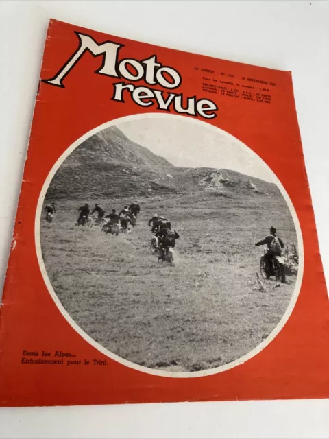 Magazine Moto revue N° 1853 1963 salon Londres , Trial , motocross Givry etc