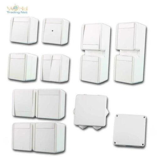 Fontaine Blanc Zones Humides Interrupteur & Prises IP44,Commutateur de Programme
