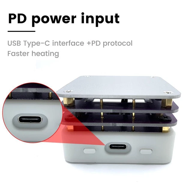 Mini Hot Plate Preheater Heating Station Soldering station LCD Iron H4R9