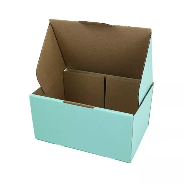 100x Mailing Box 125 x 100 x 75mm Diecut Mint Blue Shipping Carton B336