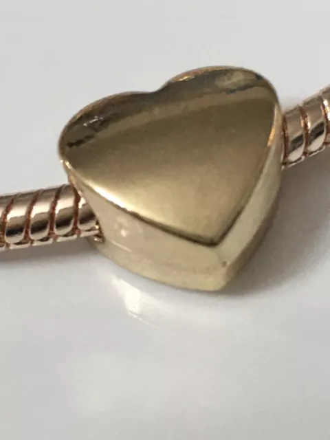 1 x perles d'espaceur de cœur en or rose pour la fabrication de bijoux trou 4 mm