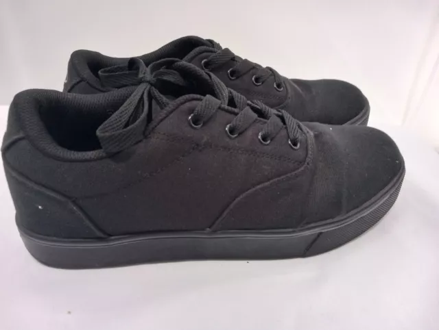 Heelys Launch Shoes Mens Size 9 Original Wheeled Sneaker Black Canvas NO WHEELS!