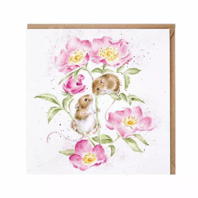 Mice With Flowers Birthday Greeting Card – Little Whispers by Wrendale Designs