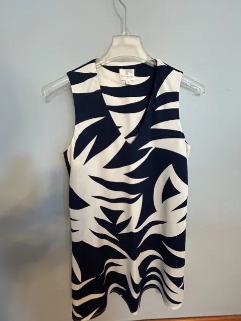 Julie Brown NYC Floral Print Sleeveless Dress Size Medium - Blue & White