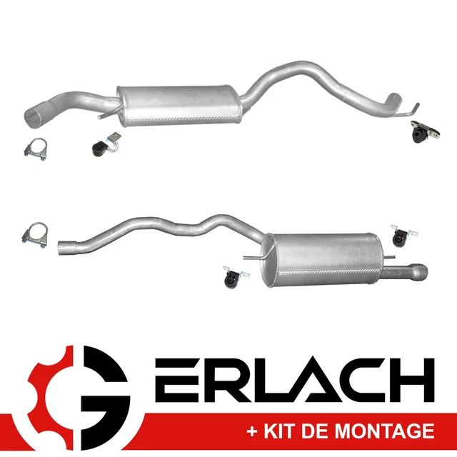 Ligne D'échappement Complète Pour VW T4 Transporter IV 2.4D Syncro 4x4 92-95 - Kit De Montage, Acier Aluminié, Garantie 30 Mois