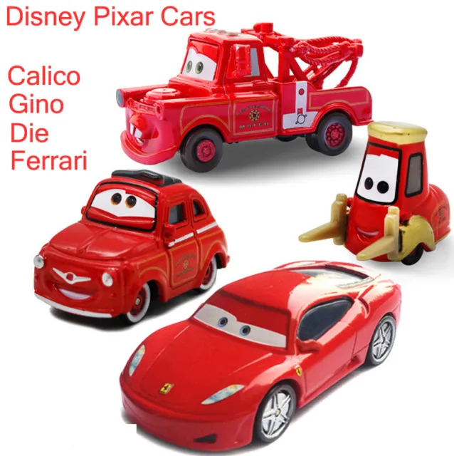 1:55 Birthday Boys Toy Disney Pixar Cars Diecast Gift Model Red Calico/Gino/Die