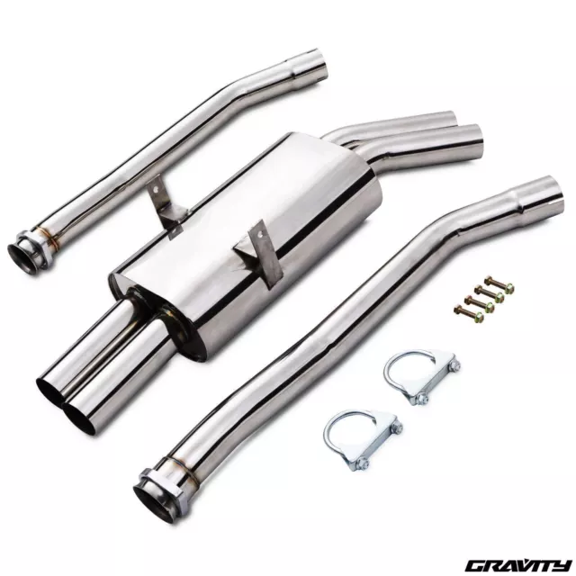2.5" Stainless Exhaust System Silencer Back Box For Bmw 3 Series E36 M3 3.0 3.2