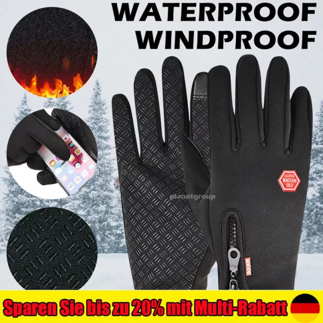 Fahrradhandschuhe Wasserdicht Damen Herren Winter Warm Handschuhe Touchscreen☑