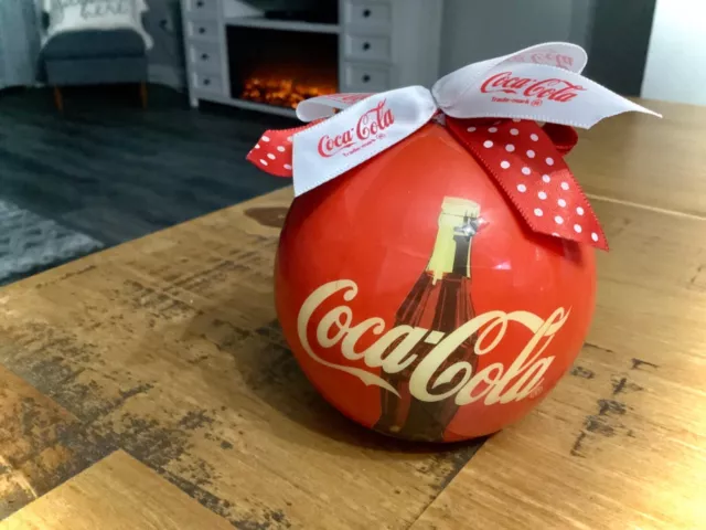 Vintage 1993 Coca-Cola 3” Bulb Style Round Red Christmas Ornament #517682 NIB