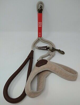 Reddy Step-In Dog Harness Leash Rope/Leather Tan  Xs/S, #5182