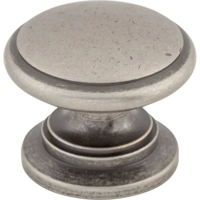 Top Knobs Cabinet  Ray Knob 1 1/4 Inch Pewter Antique
