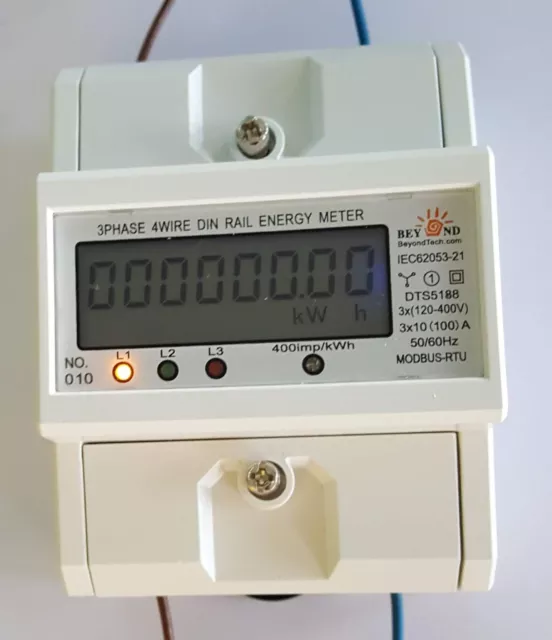 120V/480V 1,2,3 Phasen elektrischer kWh Meter Puls, RS485 intern CT + Gehäuse 2