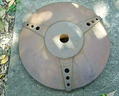 Huge 2' Art Deco Industrial Cast Iron metal Base Stand Stage Light architectural