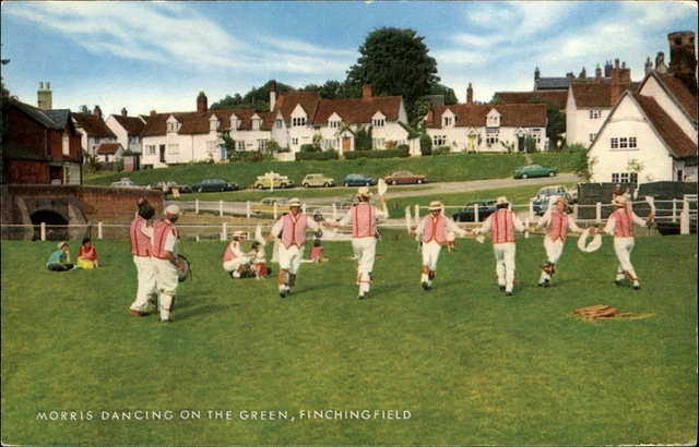 Morris Dancing on the Green ~ Finchingfield Essex England UK ~ ethnic dancers