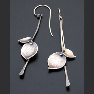 Fashion Boho Leaf Long Drop Dangle Earrings For Women Silver Party Jewelry Gift