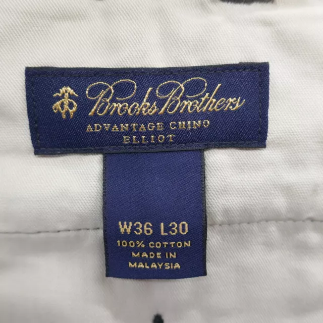 Brooks Brothers Mens Elliot Advantage Chino Pants 36x30 Brown Pleated Cotton 3
