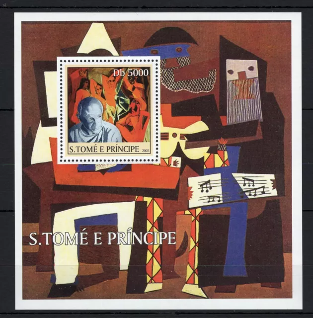 S Tome E Principe 2003 Picasso Paintings Art Visualle Kunst Stamps Briefm Mnh