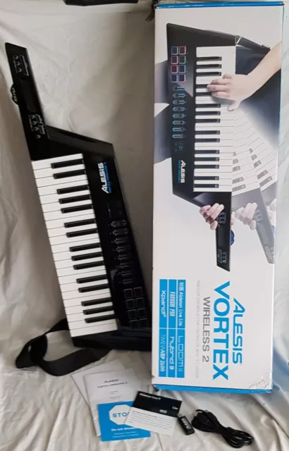 Alesis Vortex MK 2 Wireless Tastatur Controller USB Keytar VERPACKT EINMAL GEBRAUCHT