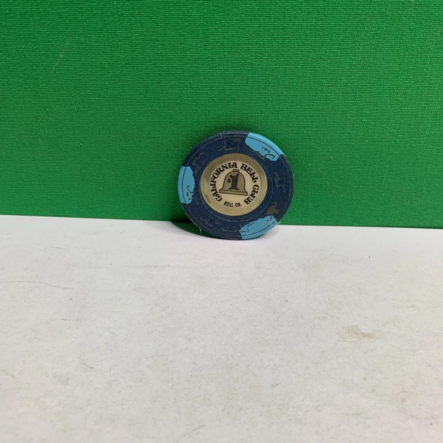 $1 CASINO CHIP The Bicycle Club Bell Gardens California Card Room Gaming Chip