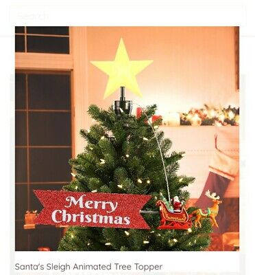 MR. CHRISTMAS ANIMATED Santa's Sleigh Tree Topper With LED Lights £71.
