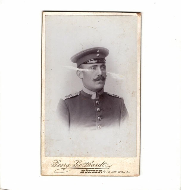 CDV Foto Soldat Regiment 55 - Höxter um 1900