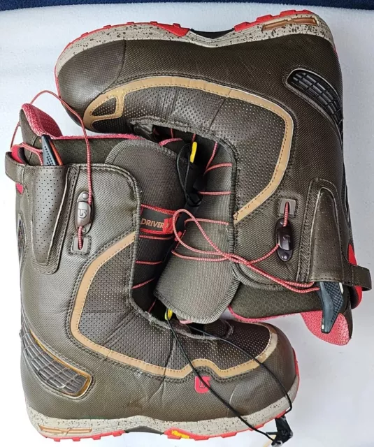 Burton Driver-X Imprint 3 Brown Snowboard Boots Men's Size US 9 Vibram USED