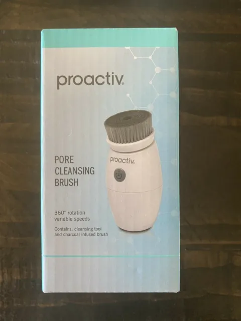 Proactiv Pore Cleansing Brush Charcoal Infused Face Brush 360 Rotation Brand New
