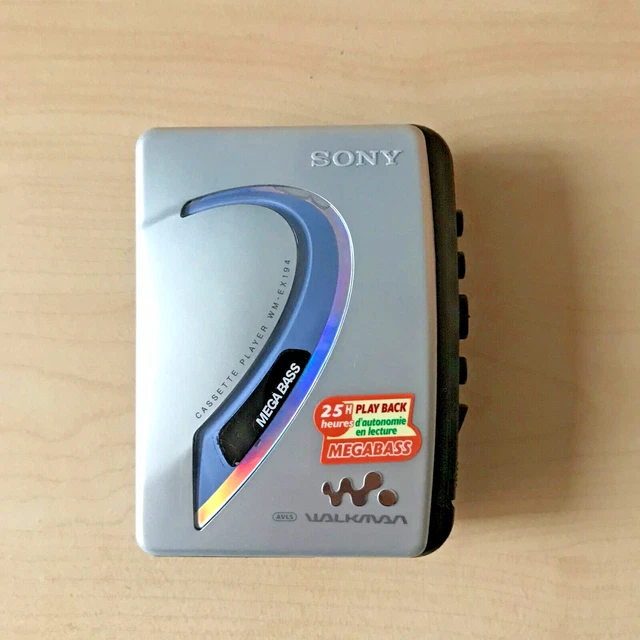 SONY EX194 STEREO Personal Cassette Tape Player MegaBass Silver