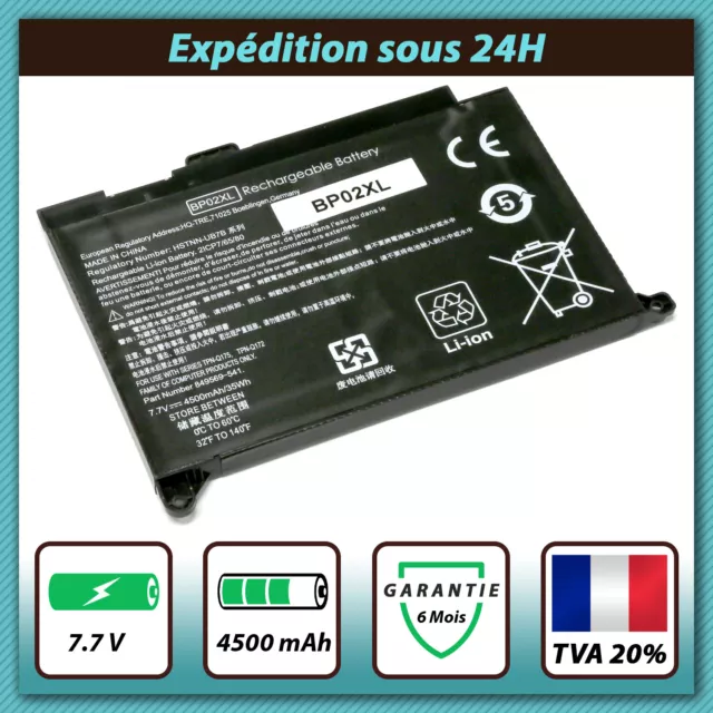 BATTERIE POUR HP PAVILION 15-AU113NF 15-AU120NF 15-AU147NZ  7.7V 4500mAh NOIR