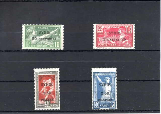 Timbre Syrie France Colonie 1924 Jo N°122/125 Neuf* Mh