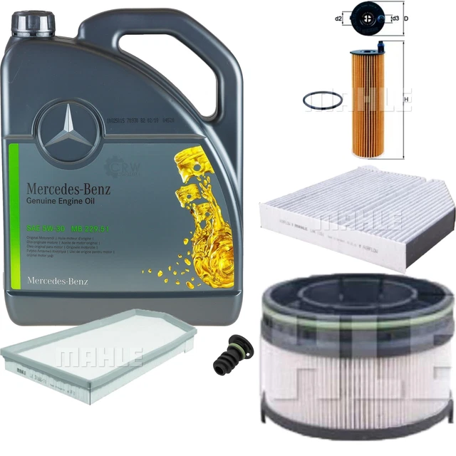 Kit Vidange Mahle Pour Mercedes CLA Shooting Brake - 5L Huile 5W-30 + Filtre + Vis
