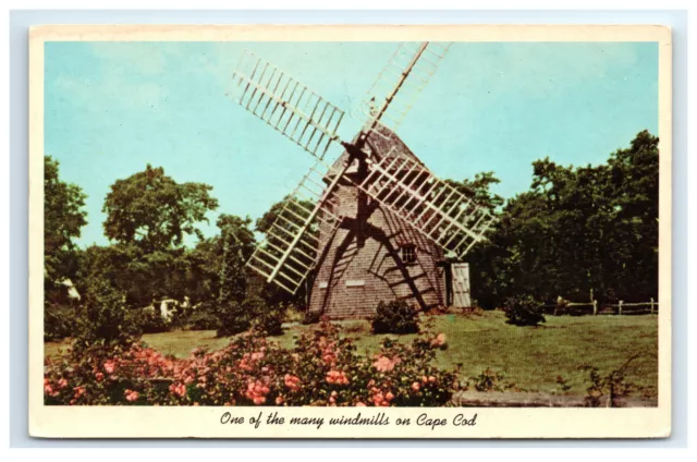 Postcard One of the Many Windmills on Cape Cod, MA C7