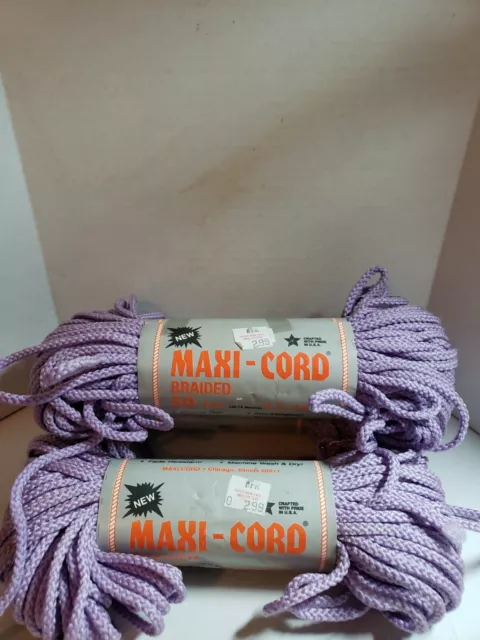 NUEVO DE LOTE DE COLECCIÓN de maxi cable macramé 50 yardas 3,5 mm lavanda 3 madejas