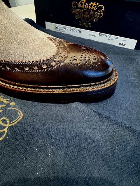 BOTTI FIRENZE STIVALETTI chelsea beatles hand made like santoni