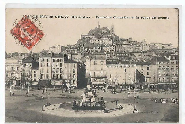 43 Le Puy En Velay, Crozatier Fountain And The Place Du Breuil