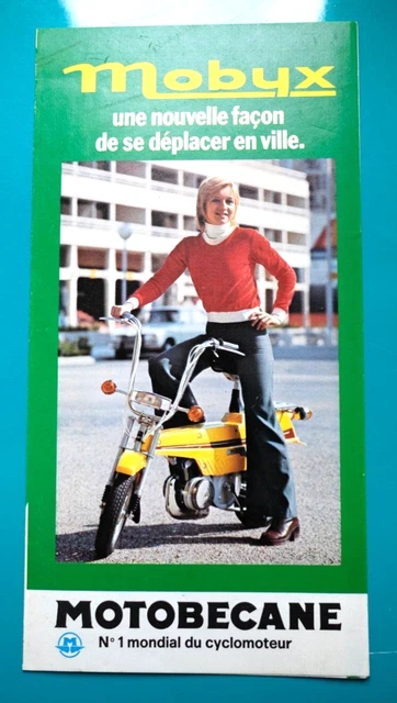 Original Rare Brochure Publicitaire MOTOBECANE MOBYX Cyclomoteur 1970 France
