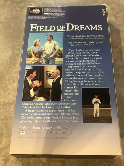 FIELD OF DREAMS VHS 1989, 1997 Release Kevin Costner £3.76 – PicClick UK