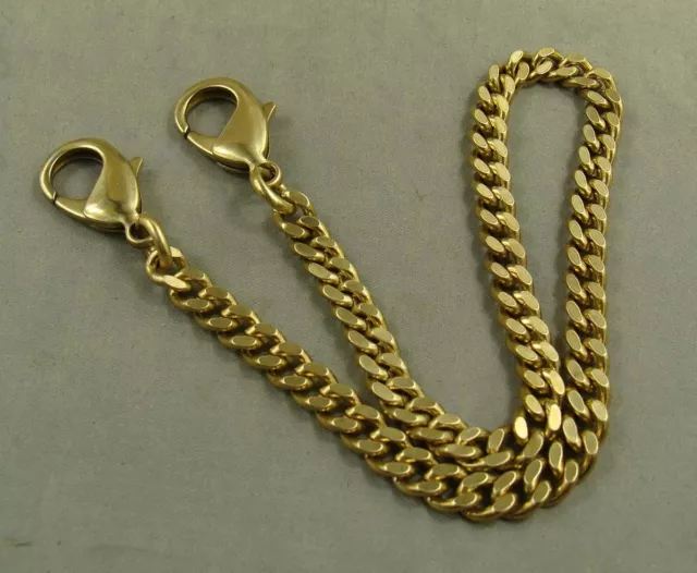 Gold Lobster clasps Fob Solid Brass key chain ring holder hook Bag Wallet Chain