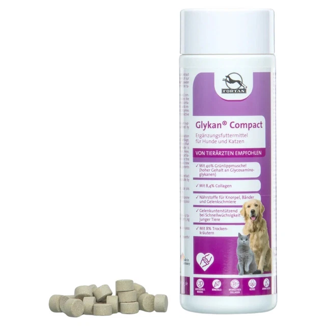 Fortan Glykan Compact 400 G per Cani Con Grünlippmuschelextrakt